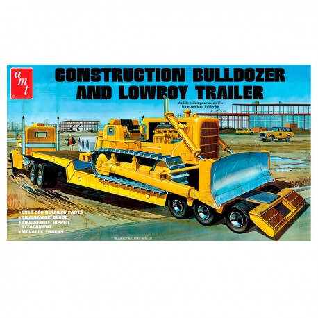 Maquette Bulldozer et Remorque AMT 1/25