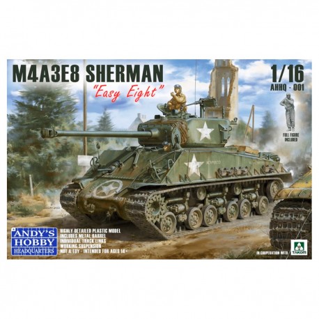 Modèle de char M4A3E8 Sherman Easy Eight 1/16