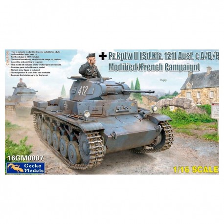 Modelo em escala 1/16 do tanque Pz.Kpfw. II pela Gecko Models