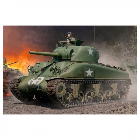 Modèle réduit vert Tank M4A1 Medium