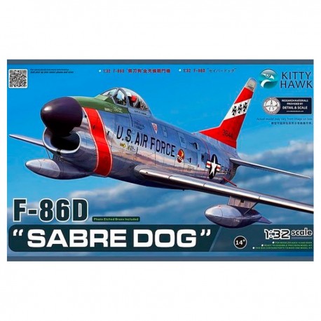 Kit de maquete Sabre Dog F-86D 1/32 da Kitty Hawk