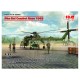 Modèle à l'échelle de la base de combat Phu Bai 1968 avec hélicoptère CH-54A