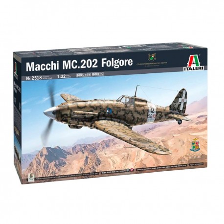 Maquete 1/32 Macchi MC.202 Folgore Italeri na caixa