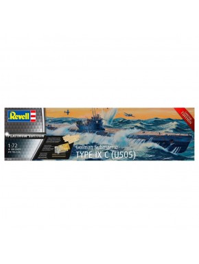 Boîte du Sous-marin Allemand Type IX C (U505) Édition Platine par Revell