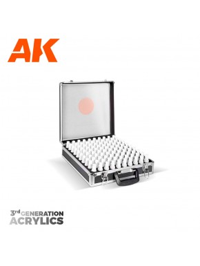 Mallette de peinture AK-Interactive avec 100 couleurs acryliques
