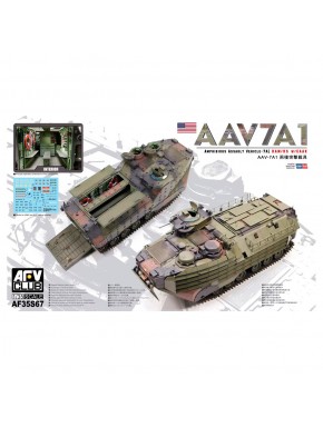 Modelo de veículo anfíbio AAV7A1 na escala 1/35