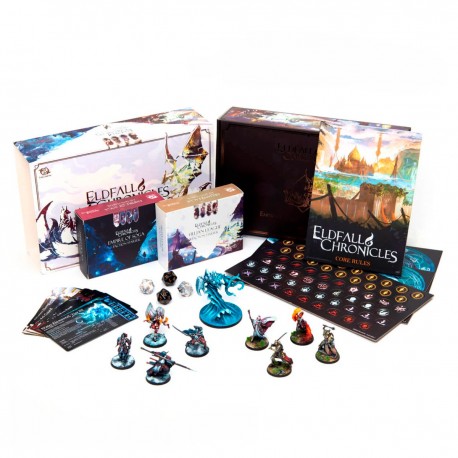 Set de miniaturas Eldfall Chronicles Imperio de Soga vs Liga Heliana