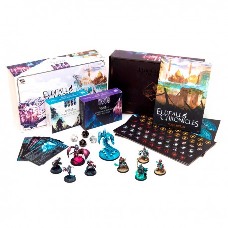 Eldfall Chronicles coffret débutant deux joueurs avec figurines
