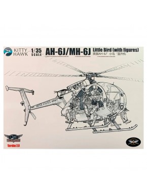 Maquette d'hélicoptère AH-6J/MH-6J Little Bird avec figurines