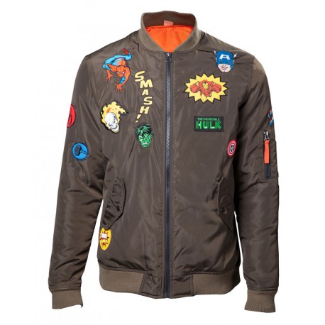 Veste Bomber Boy Marvel Patchs
