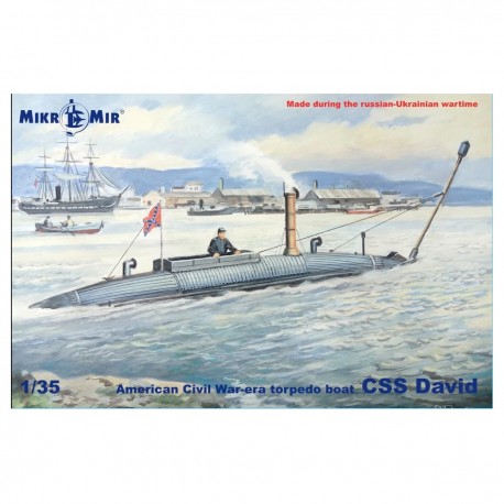 Modelo de barco torpedero CSS David de la Guerra Civil Americana