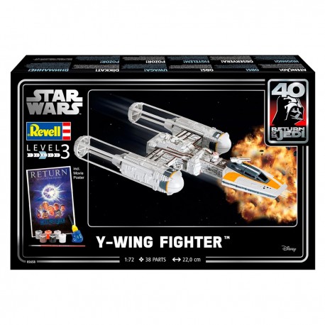 Boîte de maquette Y-wing Fighter Revell avec affiche et peintures