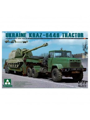 Maquette tracteur Kraz-6446 avec remorque ChMZAP-5247G