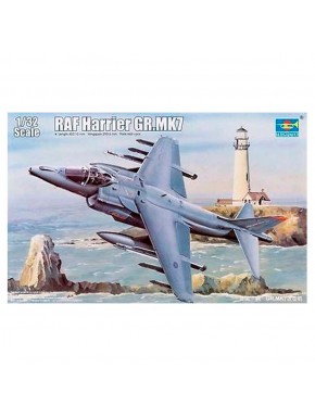 Caixa da maquete RAF Harrier GR.MK7 1/32 da Trumpeter