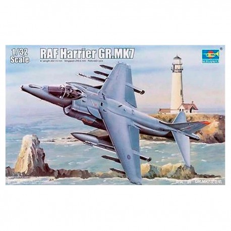 Boîte de la maquette RAF Harrier GR.MK7 1/32 de Trumpeter