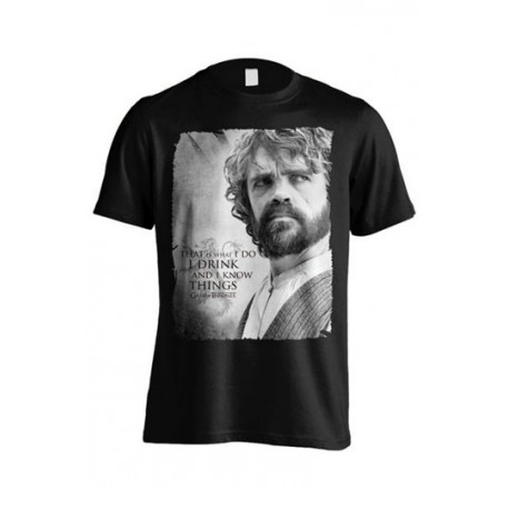 Camiseta Tyrion I drink and I know things Juego de Tronos