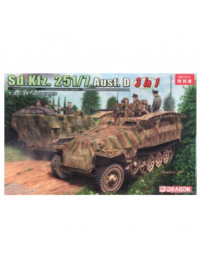 Maquete Sd.Kfz. 251/7 Ausf. D 1/35 da Dragon