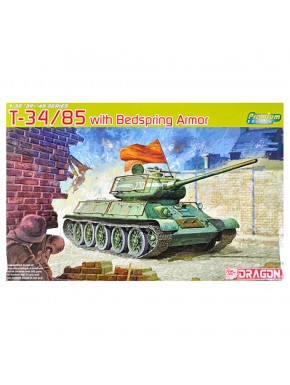 Maquete Dragon do T-34/85 com Blindagem Bedspring