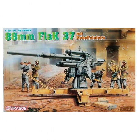 Maqueta 88mm Flak 37 Mit Behelfslafette Dragon
