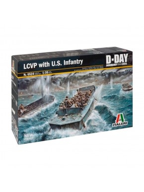 Caixa de maquete LCVP Italeri com infantaria dos EUA