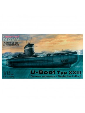 Kit de submarino alemão Tipo XXIII da MPM em escala 1/72