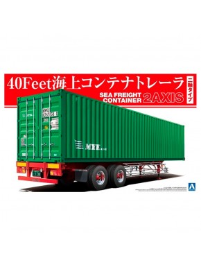 Modelo contêiner marítimo verde 40 pés Aoshima