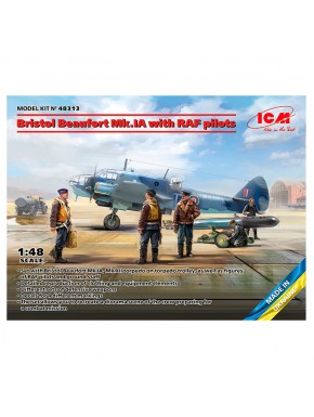Modelo del Bristol Beaufort Mk.IA con pilotos RAF