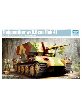 Modelo em escala Flakpanther 1/35 com camuflagem detalhada