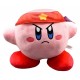Peluche Kirby 30 cm avec bandeau rouge et expression décidée
