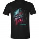 T-shirt noir Star Wars The Mandalorian avec casque