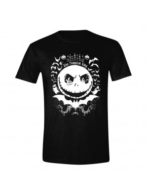 Camiseta negra con diseño de Jack Skellington