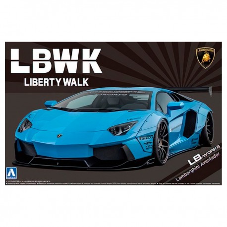 Kit de montagem Aoshima Lamborghini Aventador azul
