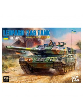 Maquette char Leopard 2A6 "UKRAINE" échelle 1/35