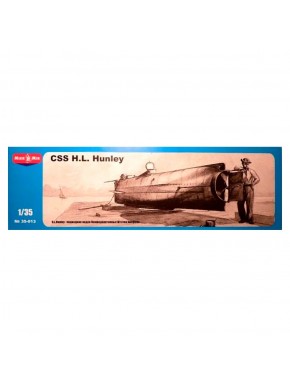 Modelo de submarino CSS H.L. Hunley em escala 1/35 da MikroMir