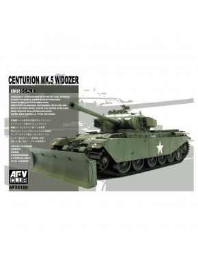 Maqueta a escala 1/35 del tanque Centurion Mk 5 con bulldozer