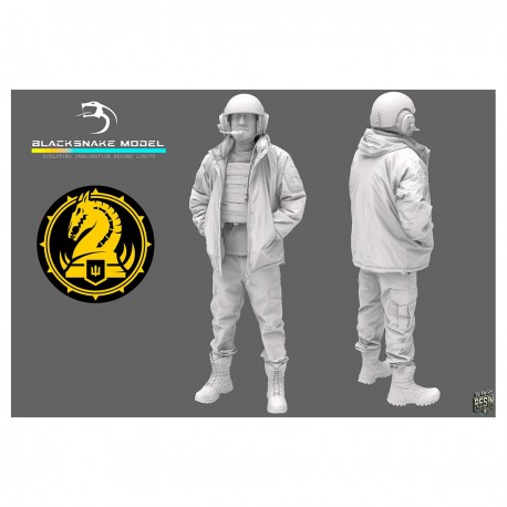 Figura detallada de soldado ucraniano 1/16