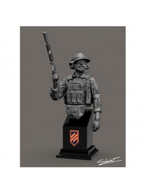 Busto militar Soldado Ucraniano detalle BlackSnake