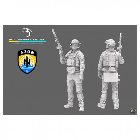 Figura soldado ucraniano regimento Azov 1/16