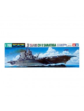 Modelo em escala do porta-aviões CV-3 Saratoga da Tamiya