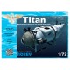 Modelo de submarino Titan em escala 1/72 em peças