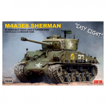 Modèle de char M4A3E8 Sherman par Rye Field Model