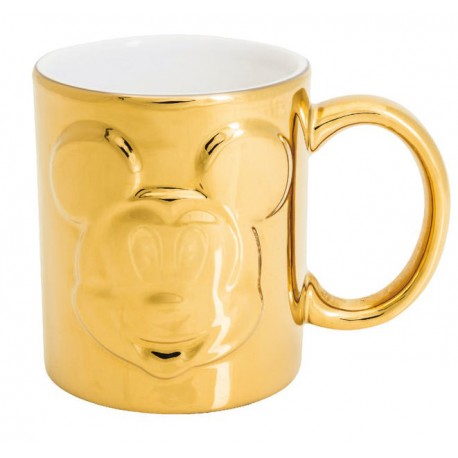Tasse dorée avec relief Mickey Mouse