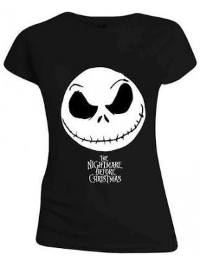 Camiseta Chica Pesadilla Antes de Navidad Jack Face