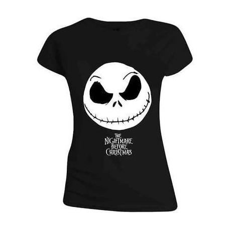 Camiseta Chica Pesadilla Antes de Navidad Jack Face