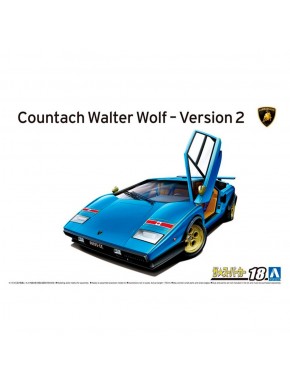 Maquete azul Countach Walter Wolf versão 2 1/24