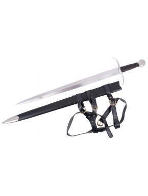 Épée fonctionnelle avec fourreau et ceinture, acier au carbone 1065