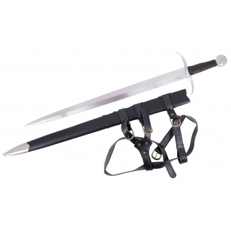 Épée fonctionnelle avec fourreau et ceinture, acier au carbone 1065