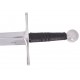 Épée fonctionnelle en acier avec fourreau et ceinture de 112 cm