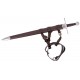 Épée fonctionnelle avec gaine et ceinture marron