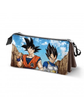 Estojo azul Dragon Ball triplo compartimento